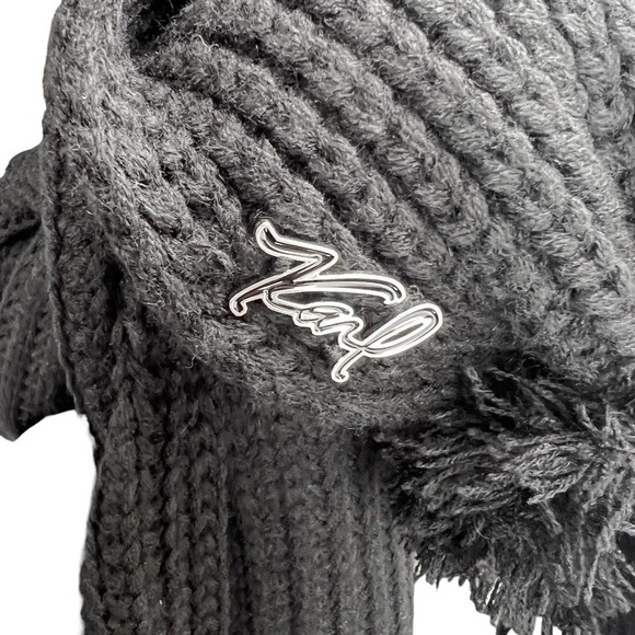 NEW Karl Lagerfeld Paris Women’s Essential Everyday Cozy Knit Scarf - Picture 4 of 4